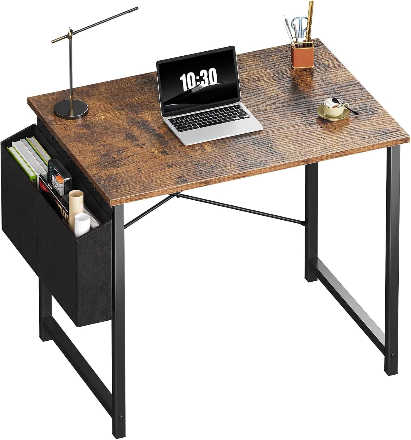 OLIXIS Small Computer Desk, 31 Inch, Brown